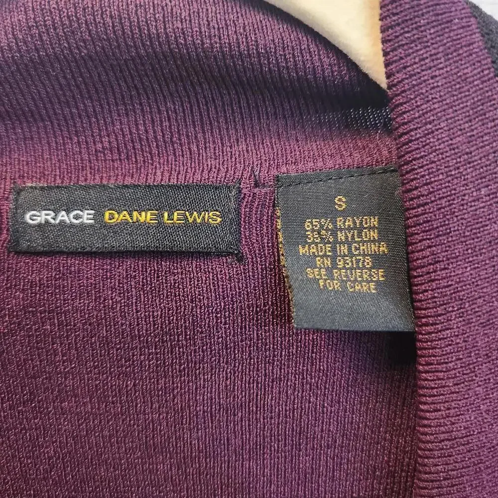 Grace Dane Lewis Women's Elegant Purple Blouse - Size Small - Picture 8 of 8